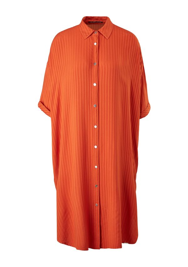 QS QS Рокля тип риза  оранжево / тъмнооранжево