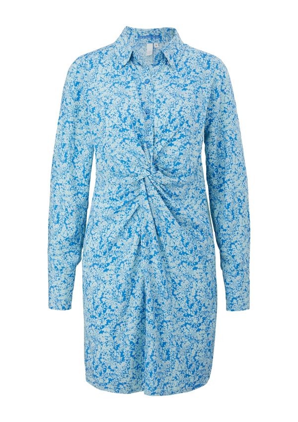 QS QS Рокля тип риза  синьо / светлосиньо