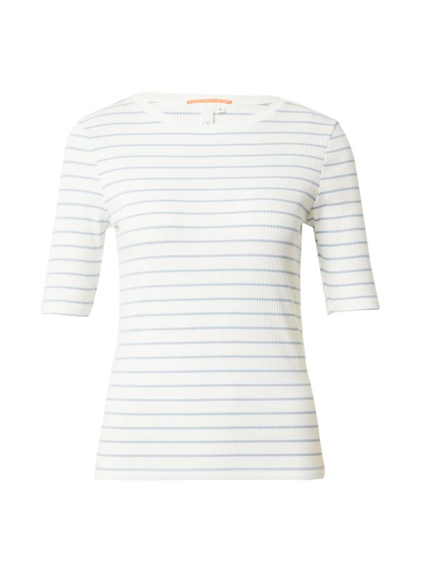 QS QS Тениска  опушено синьо / бяло