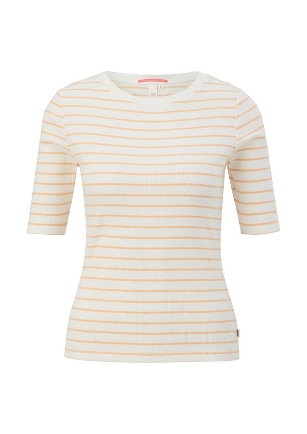 QS QS Тениска  оранжево / бяло