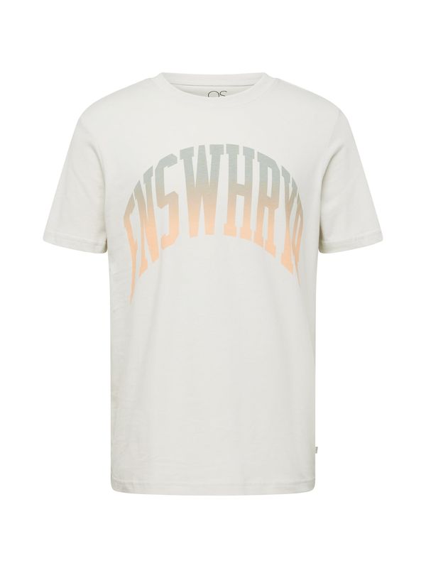 QS QS Тениска  сиво / корал / бял памук