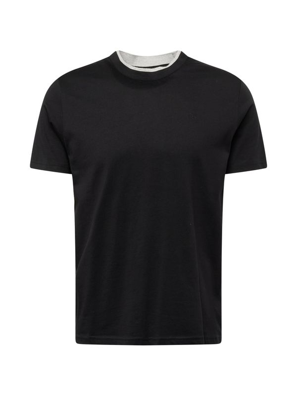 QS QS Тениска  светлосиво / черно