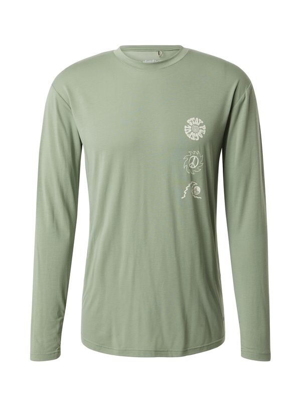 QUIKSILVER QUIKSILVER Функционална тениска 'COASTAL RUN'  бежово / светлозелено