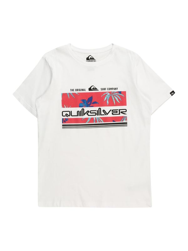 QUIKSILVER QUIKSILVER Функционална тениска 'TROPICAL RAINBOW'  светлосиньо / светлочервено / черно / бяло