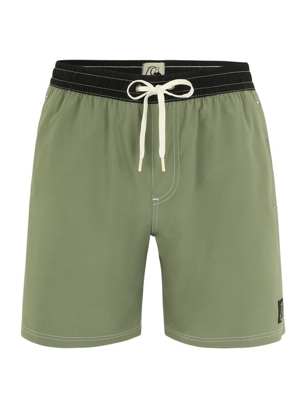 QUIKSILVER QUIKSILVER Шорти за плуване  зелено / черно / мръсно бяло