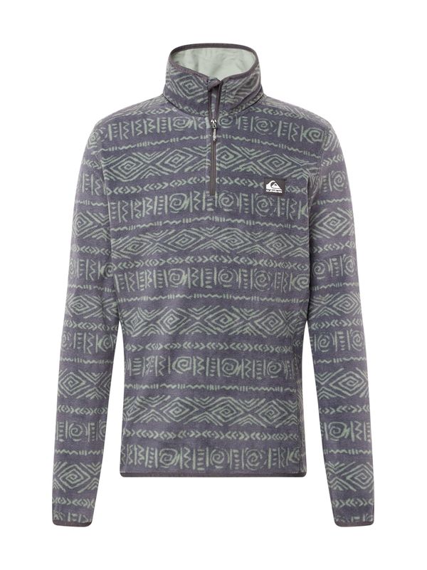 QUIKSILVER QUIKSILVER Спортен пуловер 'AKER'  тъмносиво / пастелно зелено