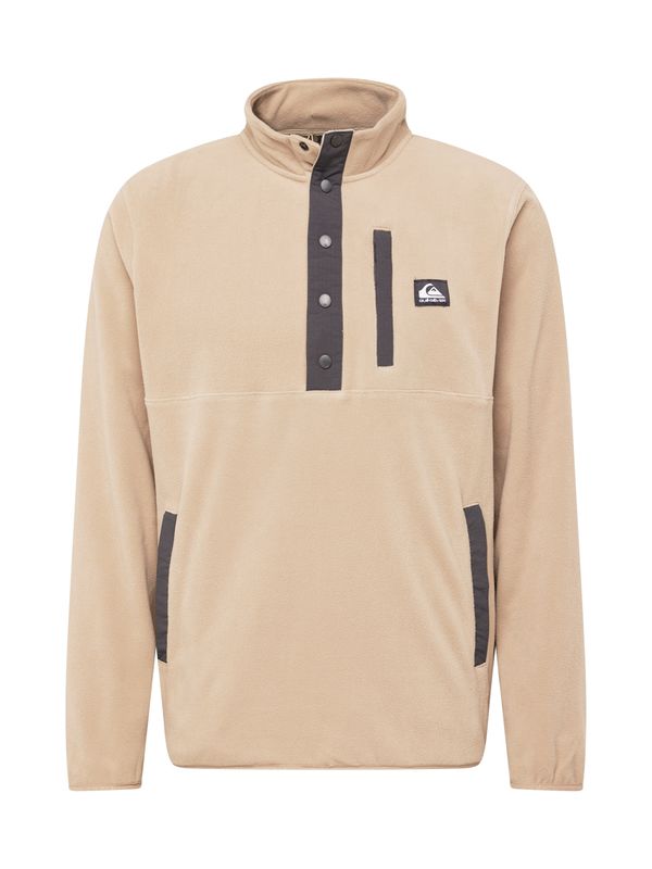 QUIKSILVER QUIKSILVER Спортен пуловер 'NO DESTINATION 2'  бежово / тъмнокафяво
