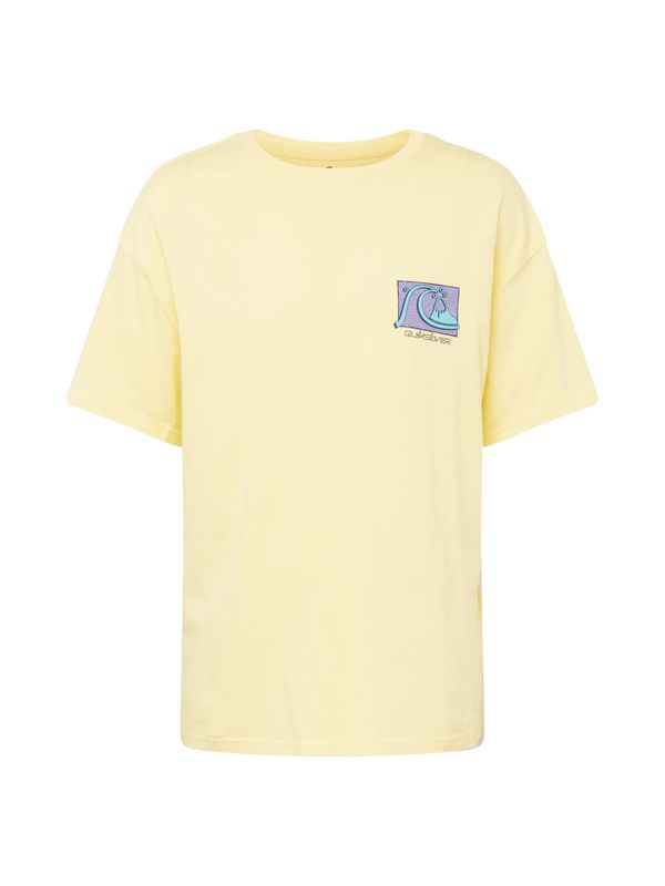 QUIKSILVER QUIKSILVER Тениска 'TAKE US BACK '  морскосиньо / светлосиньо / пастелно жълто / светлолилаво