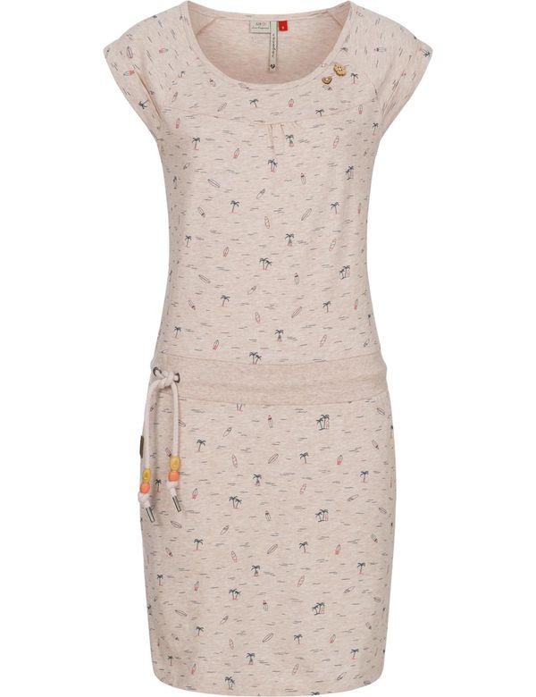 Ragwear Ragwear Лятна рокля 'Penelope'  бежово / антрацитно черно / червено