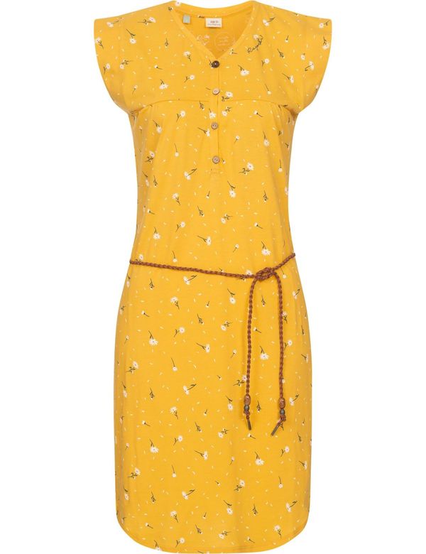 Ragwear Ragwear Лятна рокля 'Zofka'  тъмнокафяво / жълто / бяло