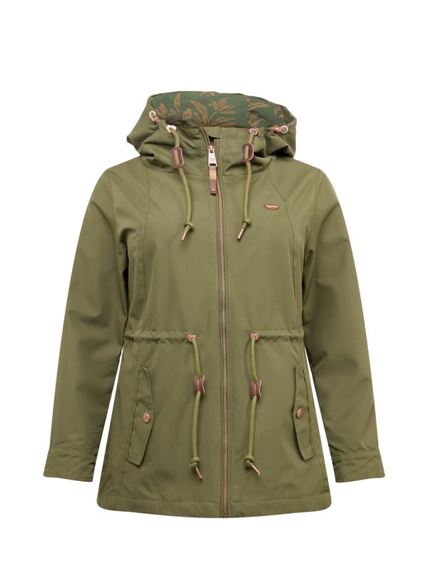 Ragwear Plus Ragwear Plus Преходна парка 'MONADIS'  кафяво / зелено / бяло