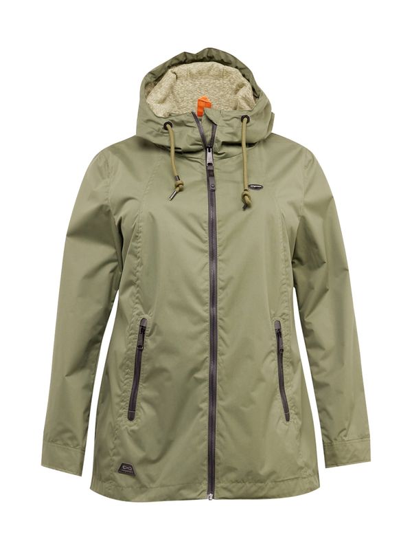 Ragwear Plus Ragwear Plus Преходно яке 'ZUZKA'  маслина / черно