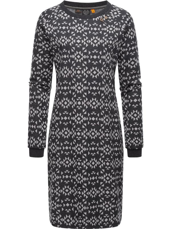 Ragwear Ragwear Рокля 'Dassa Aztec'  тъмносиво / бяло