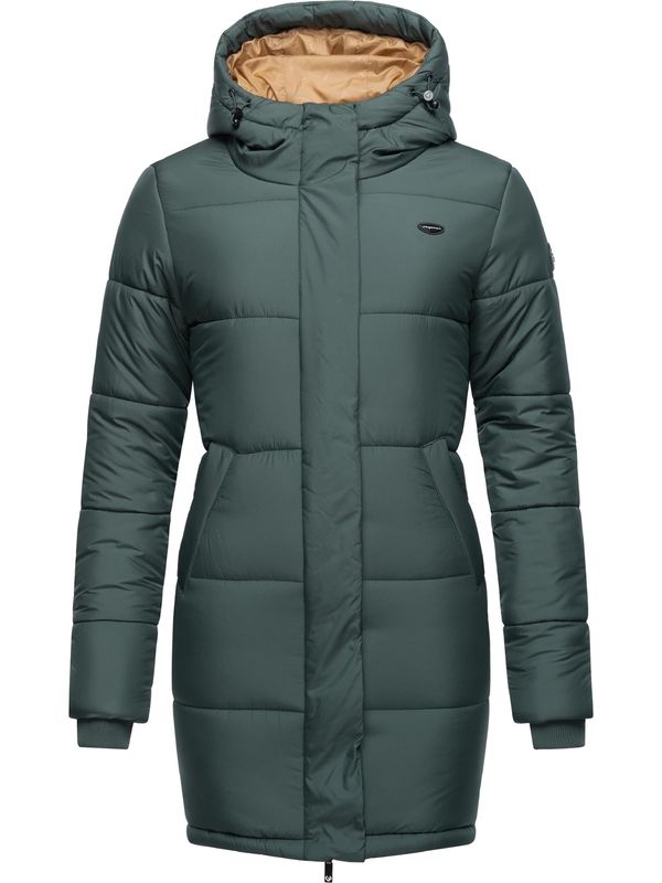Ragwear Ragwear Зимно палто 'Relive'  смарагдово зелено / черно / бяло