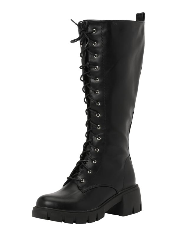 Raid Raid Ботуши с връзки 'SANVI'  черно / сребърно