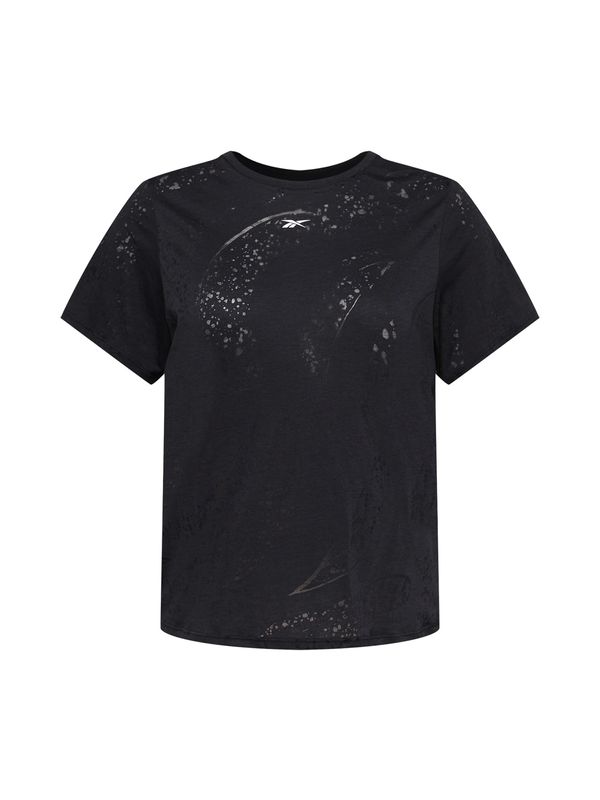 Reebok Reebok Функционална тениска 'Burnout'  черно / сребърно / бяло