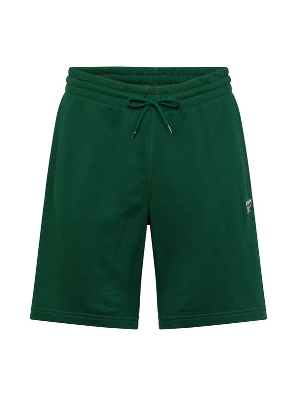 Reebok Reebok Спортен панталон  тъмнозелено / бяло