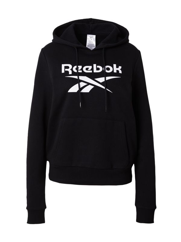 Reebok Reebok Спортен суитшърт с качулка 'Identity'  черно / бяло