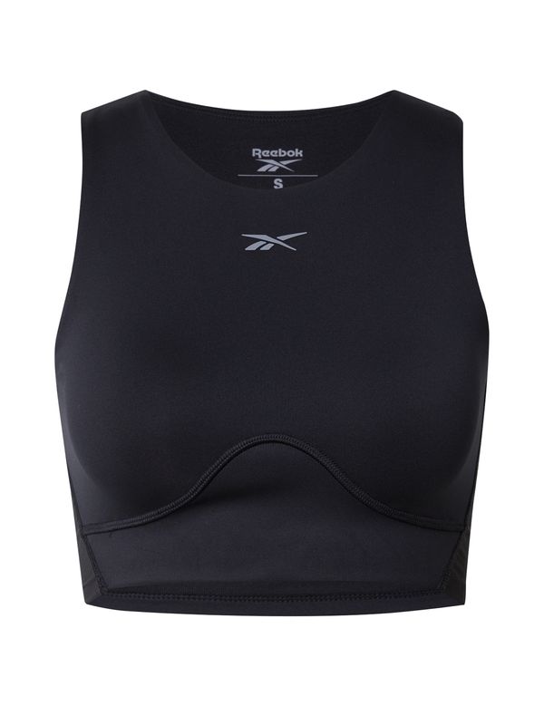 Reebok Reebok Спортен топ 'LUX'  светлосиво / черно