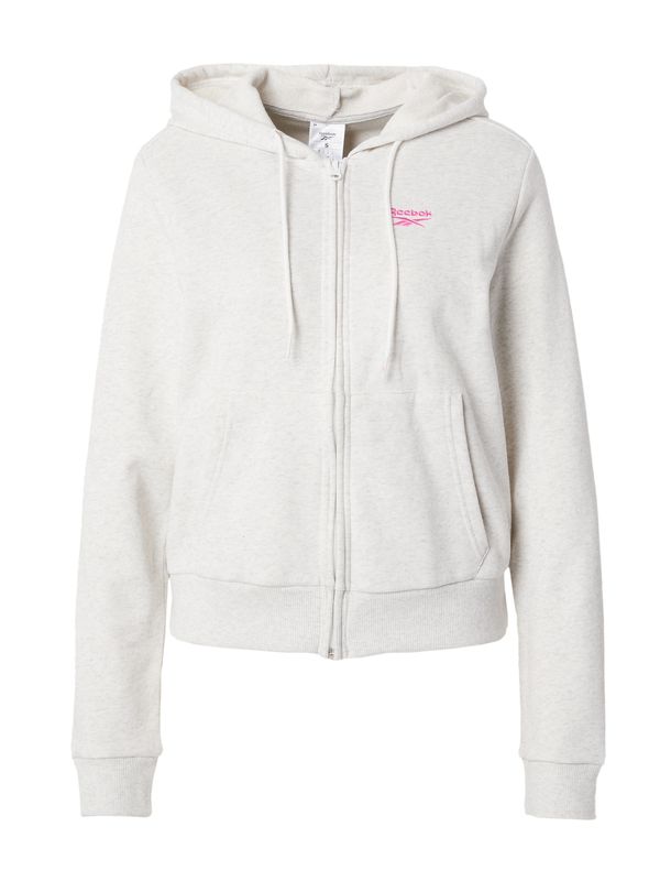 Reebok Reebok Спортна жилетка с качулка  сив меланж / розово