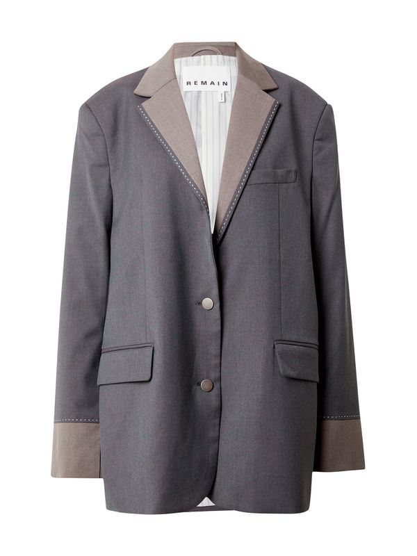 REMAIN REMAIN Блейзър  сиво-кафяво / тъмносиво / бяло