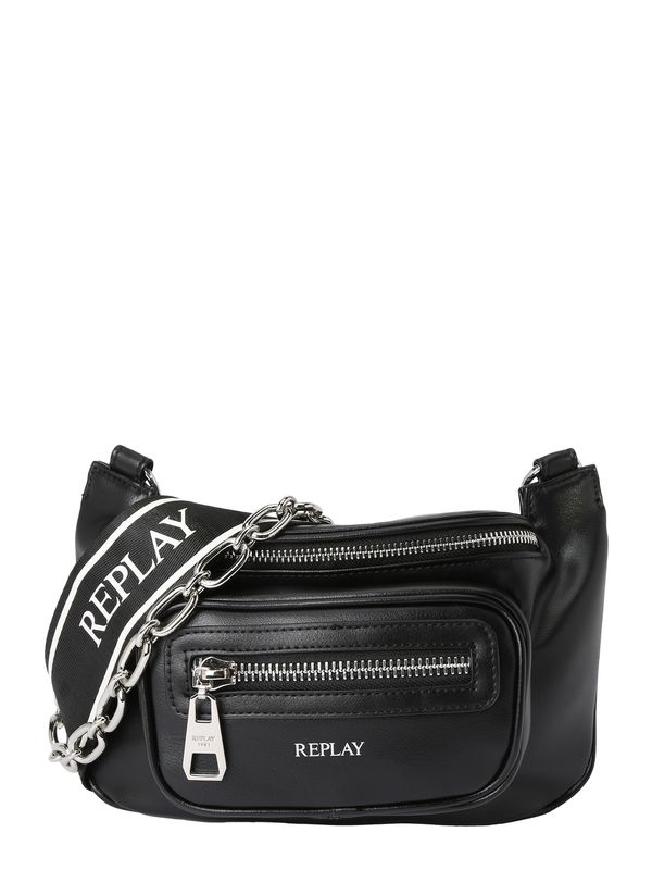 REPLAY REPLAY Чанта с презрамки  черно / бяло