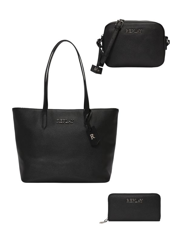 REPLAY REPLAY "Чанта тип ""Shopper"""  черно