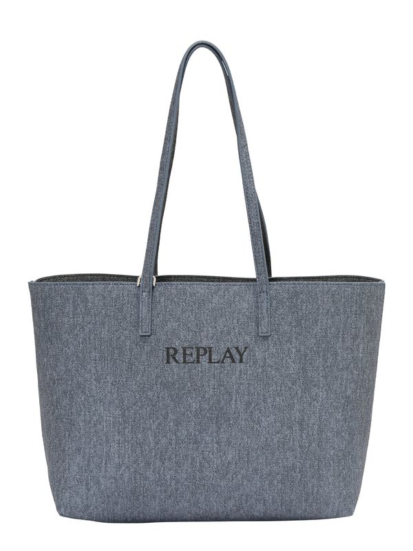 REPLAY REPLAY "Чанта тип ""Shopper"""  син деним / сив деним / черно