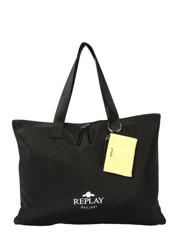 REPLAY REPLAY "Чанта тип ""Shopper"""  светложълто / черно / бяло