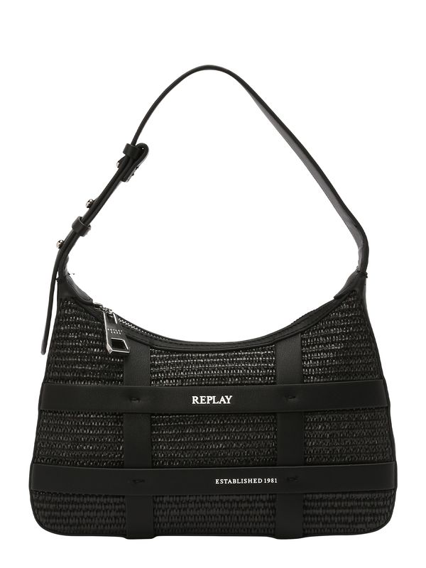 REPLAY REPLAY Чанта за през рамо  черно / бяло
