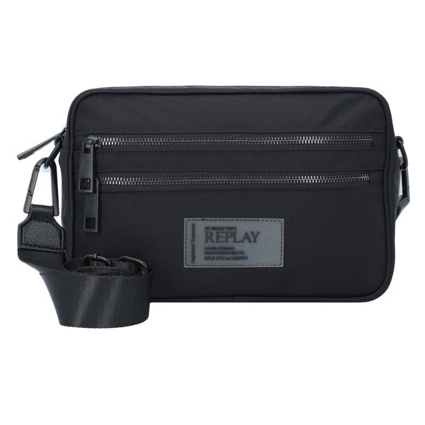 REPLAY REPLAY Чанта за през рамо тип преметка  черно / бяло