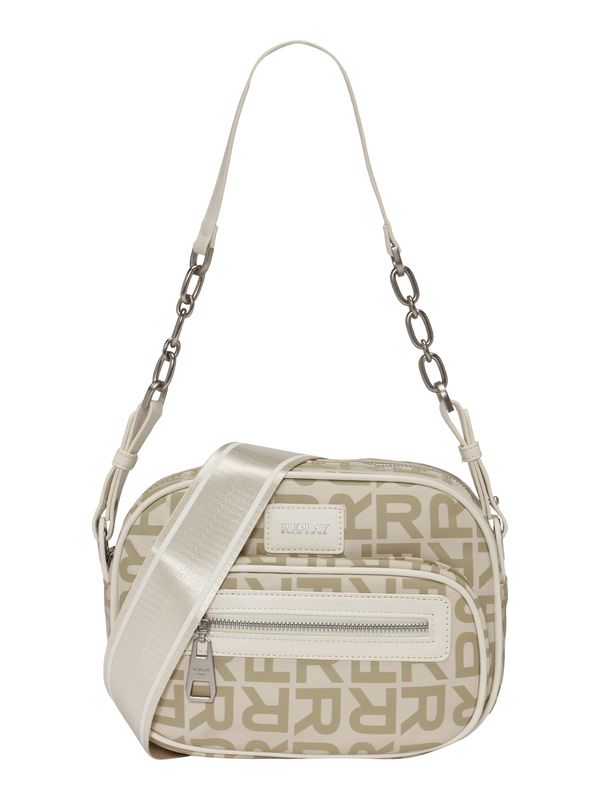 REPLAY REPLAY Чанта за през рамо  тъмнобежово / естествено бяло