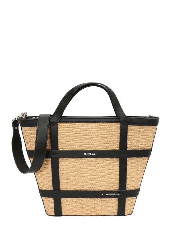 REPLAY REPLAY Дамска чанта  бежово / черно / бяло