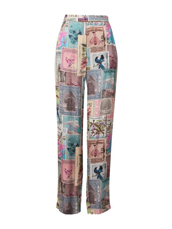 REPLAY REPLAY Панталон  бежово / аквамарин / сиво / бледорозово