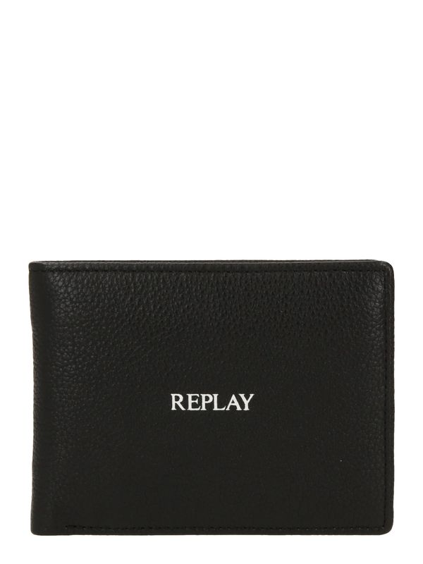 REPLAY REPLAY Портмоне  черно / бяло