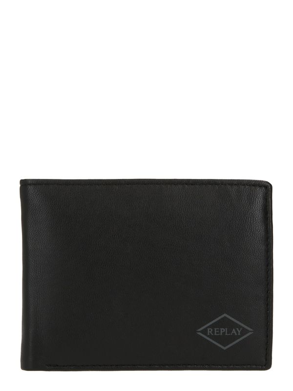 REPLAY REPLAY Портмоне  сиво / черно