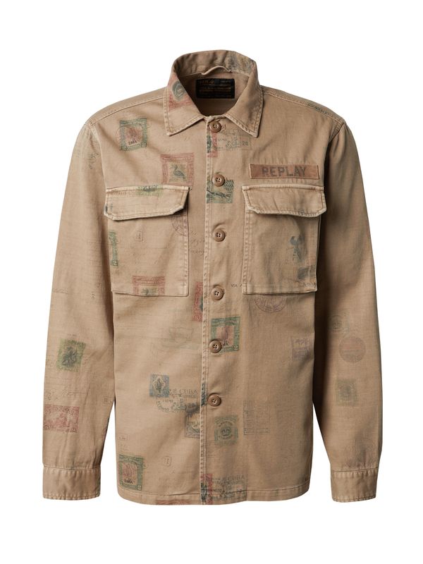 REPLAY REPLAY Преходно яке  светлокафяво / зелено / бургундово червено