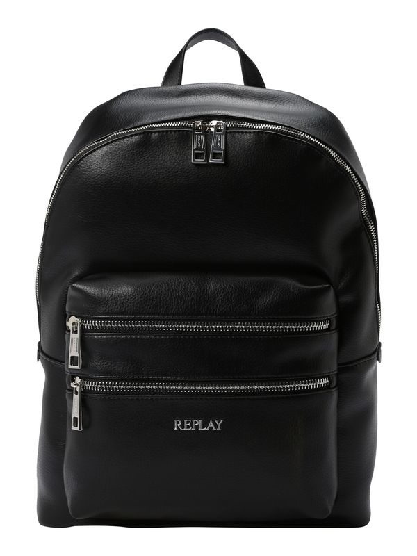 REPLAY REPLAY Раница  черно / сребърно