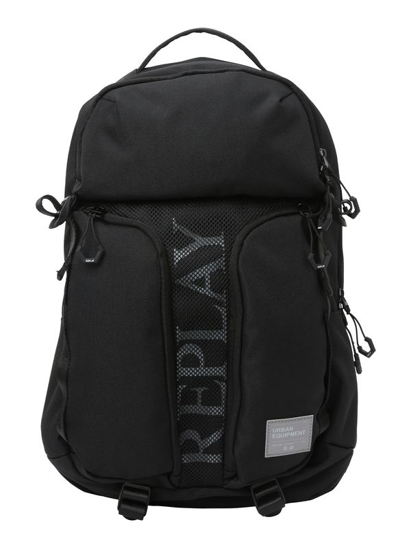 REPLAY REPLAY Раница  сиво / черно