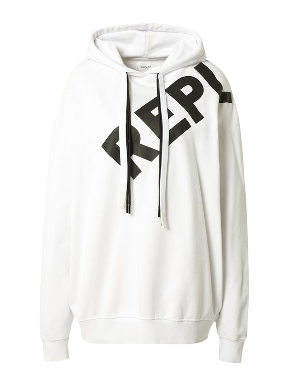 REPLAY REPLAY Суичър  черно / бяло