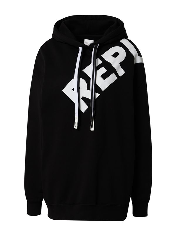 REPLAY REPLAY Суичър  черно / бяло