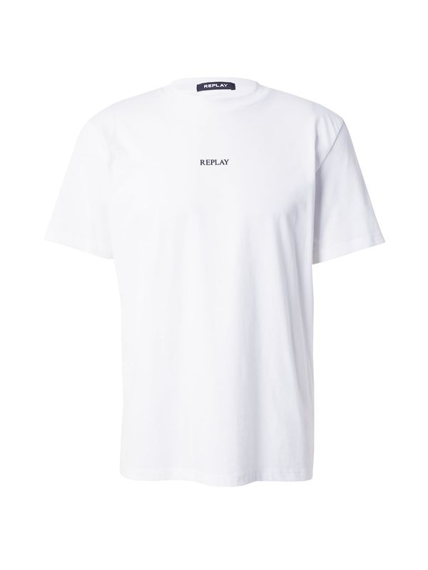 REPLAY REPLAY Тениска  черно / бяло