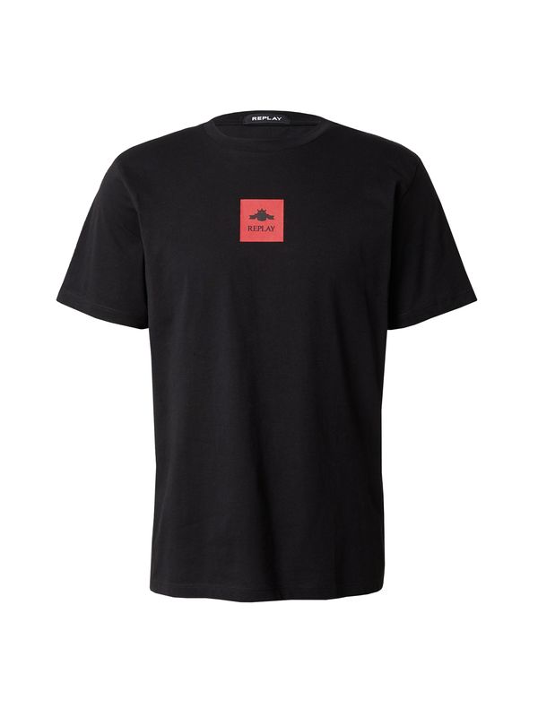 REPLAY REPLAY Тениска  червено / черно