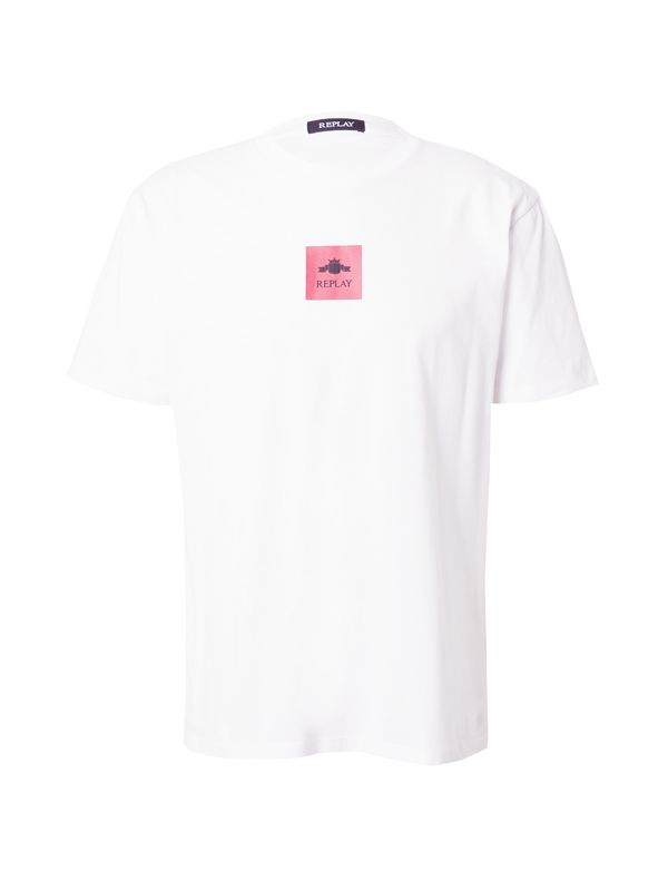 REPLAY REPLAY Тениска  пастелно червено / черно / бяло