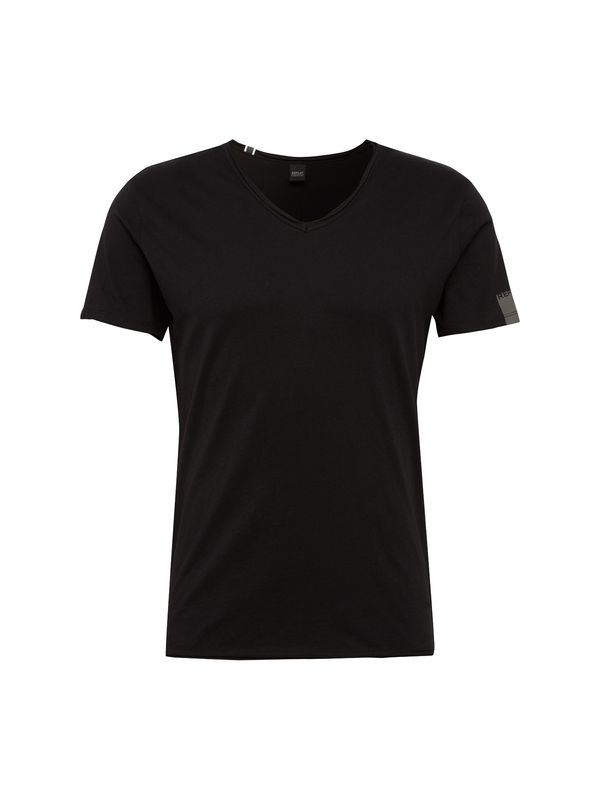 REPLAY REPLAY Тениска  сиво / черно