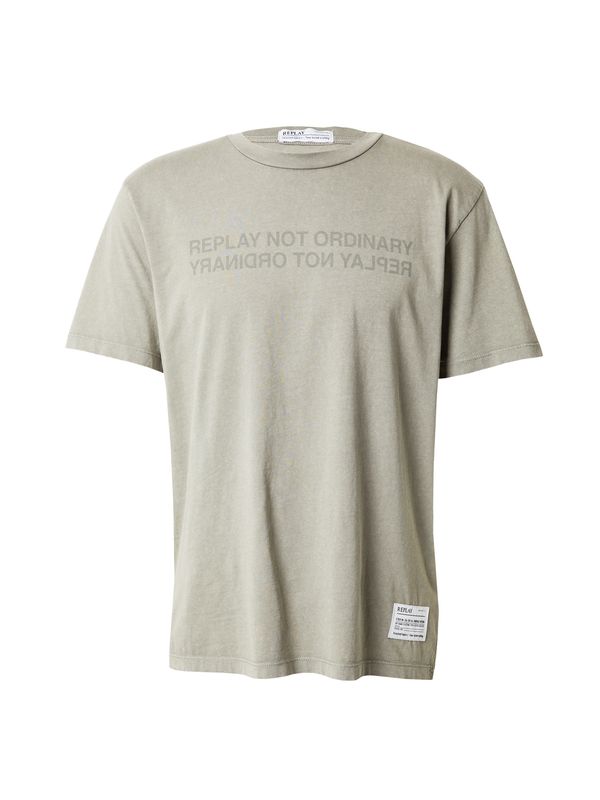 REPLAY REPLAY Тениска  сиво / светлосиво / бяло