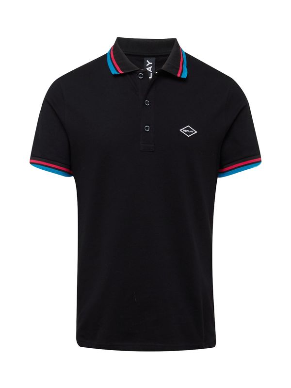 REPLAY REPLAY Тениска  светлосиньо / червено / черно / бяло