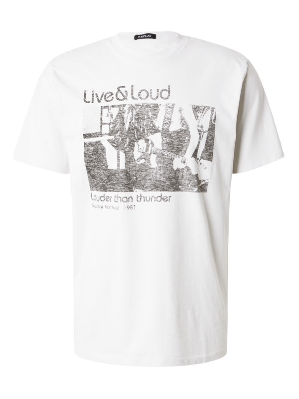 REPLAY REPLAY Тениска  светлосиво / тъмносиво