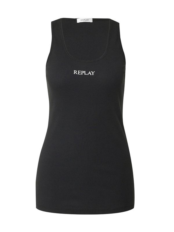 REPLAY REPLAY Топ  черно / бяло