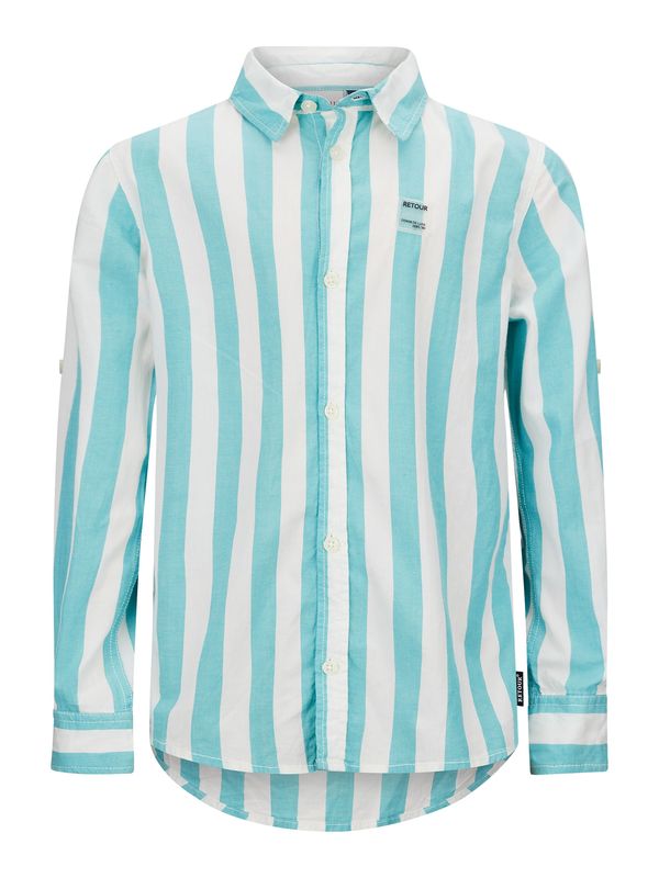 Retour Jeans Retour Jeans Риза 'Julian'  петрол / мръсно бяло